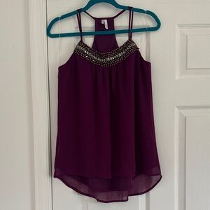 Studio Y Purple Beaded Camisole